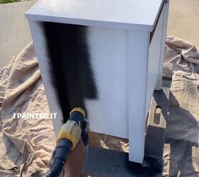 black and gold nightstand, Painting the nightstands