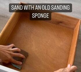 Sanding the interior of drawers
