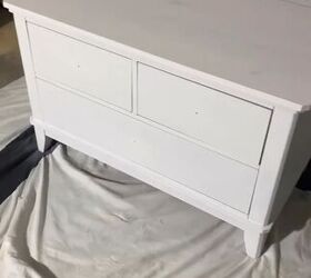 chest of drawers makeover, Priming the surface of the dresser
