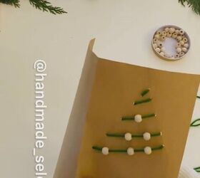 tarjeta de navidad fcil con cordeles
