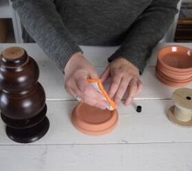 Use a stack of flower pot saucers for this gorgeous idea