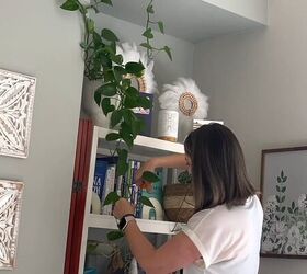 Snip off a stem from a houseplant