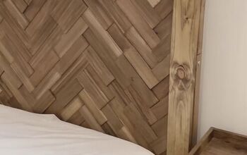 How to Make a DIY Herringbone Headboard on a Budget