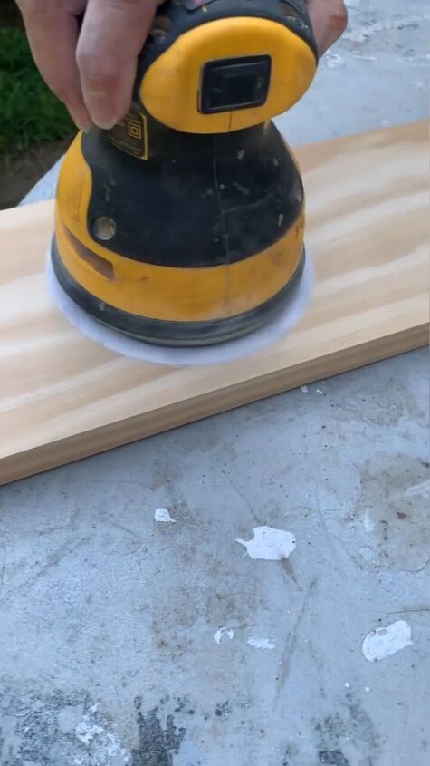 Sanding the boards