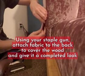 Covering the backrest with fabric
