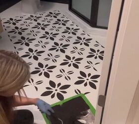 floor tile paint, Applying paint