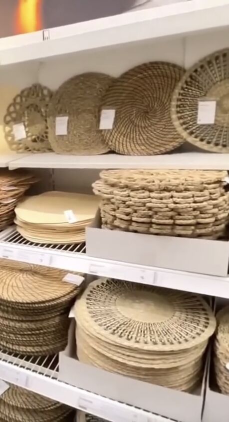 Selecting a placemat from Ikea