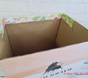 caja de cartn para vino con papel pintado, parte superior de la caja de cart n con papel pintado envuelto sobre los bordes y dentro de la caja