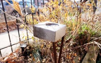 Concrete and Rebar Outdoor Solar Lights