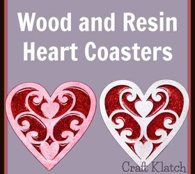 posavasos de madera con corazn diy manualidades de san valentn, Posavasos de resina y madera