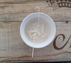 Wax candle pieces in bowl