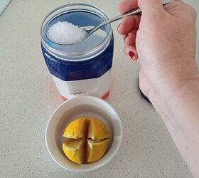 DIY air freshener with lemon and salt