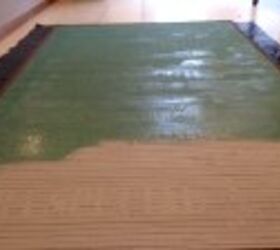 cmo pintar una alfombra de bamb con annie sloan chalk paint, gran vista de la capa original