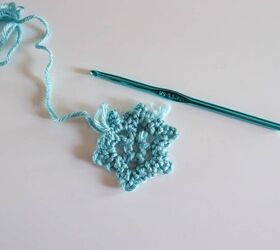 copo de nieve de ganchillo gratis, Proceso de copo de nieve a crochet