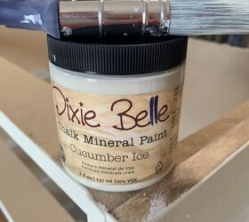 from chest of drawers to plant stand, Dixie Belle paint in Cucumber Ice for chest of drawers