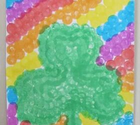 manualidad de un trbol para nios da de san patricio, F cil Dot Art Shamrock Craft para ni os