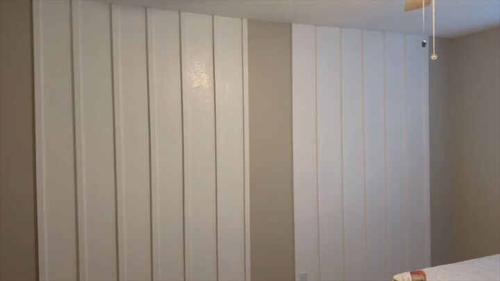 Paint the floor to ceiling headboard