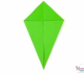 el tulipn de papel una sencilla flor de origami, Hoja de tulip n de papel sencilla manualidad con flores de origami