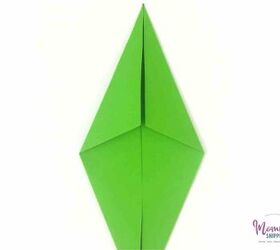 el tulipn de papel una sencilla flor de origami, Hoja de tulip n de papel Flor de origami sencilla