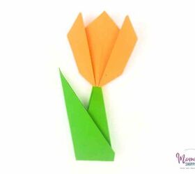 el tulipn de papel una sencilla flor de origami, Tulip n de papel Flor de origami sencilla