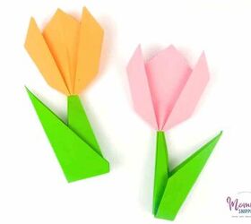 el tulipn de papel una sencilla flor de origami, Tulip n de papel Flor de origami sencilla