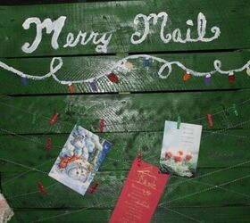 Merry Mail : Tarjetero de Navidad hecho con un viejo palé