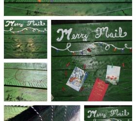 merry mail tarjetero de navidad hecho con un viejo pal, merry mail collage