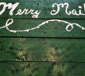 merry mail tarjetero de navidad hecho con un viejo pal, merry mail cartel porta palets