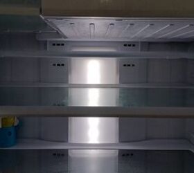 Hang a tension rod in the refrigerator