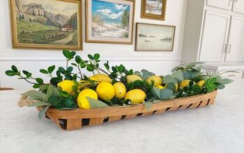 Decoração de primavera com centro de mesa de limão