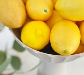 decoracin de primavera con un centro de mesa de limones