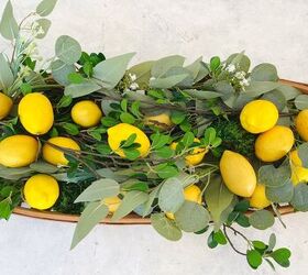 decoracin de primavera con un centro de mesa de limones, centro de mesa de lim n