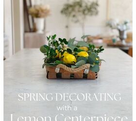 decoracin de primavera con un centro de mesa de limones