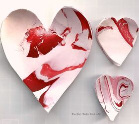 plato marmolado artesanal en forma de corazn