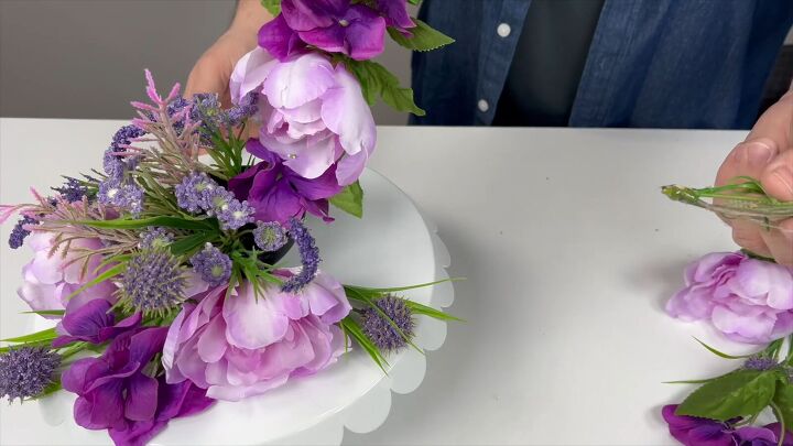 floating illusion cascading flower, Cover the ladle with flowers