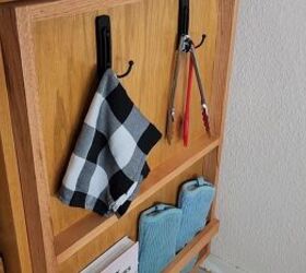 Side of Cabinet Storage: How to DIY an Easy Cookbook & Utensil Holder!