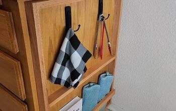 Side of Cabinet Storage: How to DIY an Easy Cookbook & Utensil Holder!
