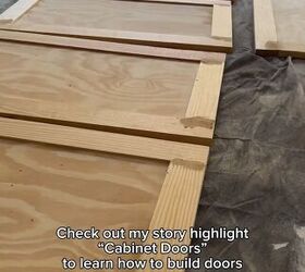 diy storage cabinet, Adding the cabinet doors