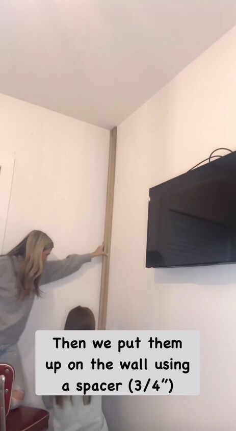 Nailing the boards to the wall