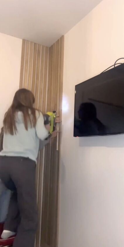 Attaching the boards to the wall