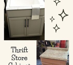 thrift store cabinet makeover