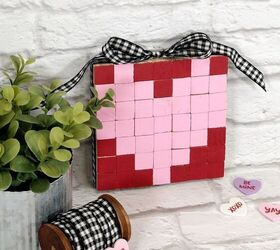 Dollar Tree Craft Pixel Corazón para el Día de San Valentín