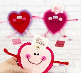 Felt Heart Pocket People for Valentine's Day