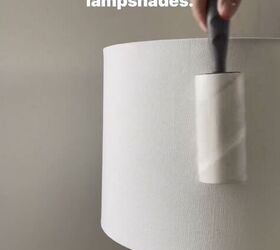 Using a lint roller on lampshades