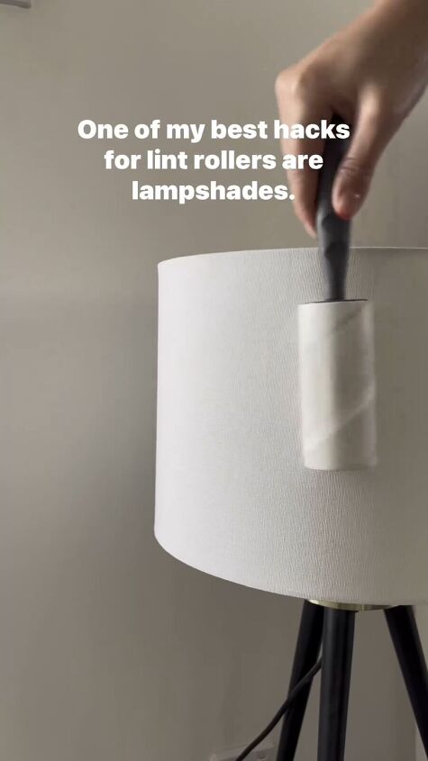 lint roller, Using a lint roller on lampshades