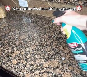 cleaning mistakes, Spraying product on a surface