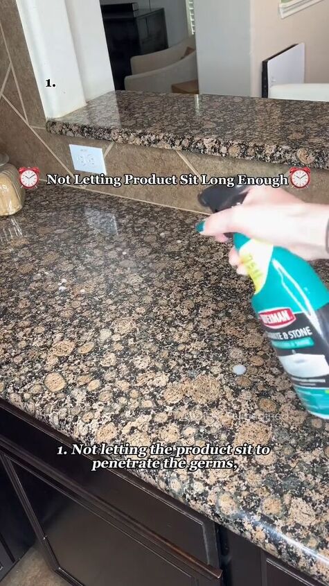 cleaning mistakes, Spraying product on a surface
