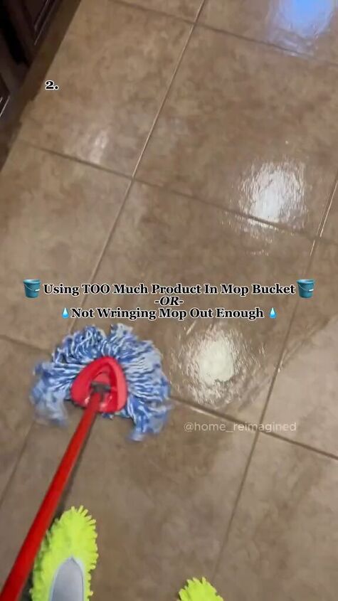 cleaning mistakes, Mopping the floor