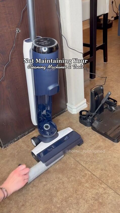 cleaning mistakes, Maintaining cleaning appliances