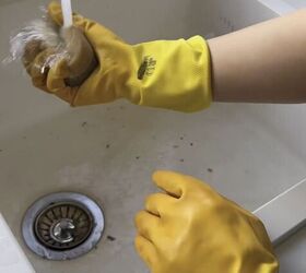 how to clean sink, Prepping the sink area